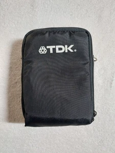 Small TDK Zip Up Nylon 10 Cassette Tape Pouch - Picture 1 of 9