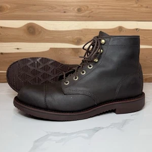 LL Bean Chippewa Katahdin Iron Works Boots Men’s sz 11D Vibram Leather USA Work - Picture 1 of 16