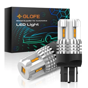 Bombillas de señal de giro frontal trasera LED Amber No Hyper Flash 7440 T20 2700LM - Imagen 1 de 11