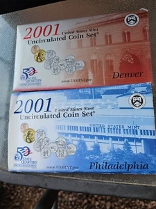 2001 Uncirculated Coin Set U.S Mint Original Government Packaging OGP - Picture 1 of 5