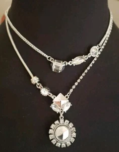Erickson Beamon Rocks Double Necklace Paved & Faceted Crystal Stones - Picture 1 of 6