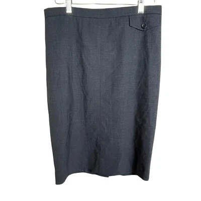 BCBG Maxazria Janet Wool Blend Size 6 Blue Pencil Career Skirt - Image 1 of 4