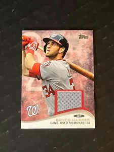 BRYCE HARPER 2014 TOPPS MINI ONLINE EXCLUSIVE GAME USED PATCH #MR-BHA RARE HTF - Picture 1 of 2
