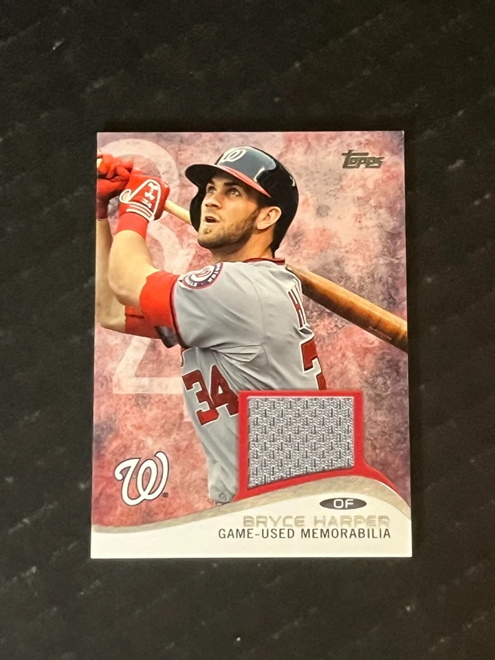 BRYCE HARPER 2014 TOPPS MINI ONLINE EXCLUSIVE GAME USED PATCH #MR-BHA RARE HTF - Image 1 of 2