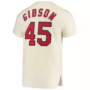 Camiseta deportiva Mitchell & Ness St. Louis Cardinals 1964 Bob Gibson auténtica lana crema - Imagen 1 de 24