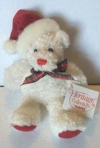 Ganz Heritage Collection Weihnachtsbär 9 Zoll Sitzsack Plüsch rot Nikolausmütze - Bild 1 von 10