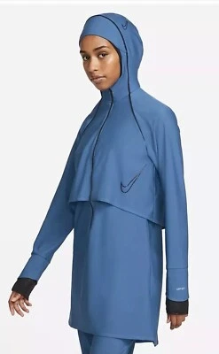 Túnica Nike feminina nova com etiquetas tamanho XS azul Victory luxo natação 1/2 zíper MSRP $240 - Imagem 1 de 4