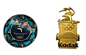 Solapa de pin X 2 SOCOG 1996 Kodak metal esmalte Sydney 2000 Olympics X - Imagen 1 de 8