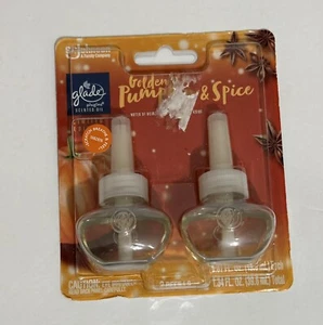 Glade Plug In Scented Oil Refills Fall Golden Pumpkin & Spice Limited Edition - Picture 1 of 5