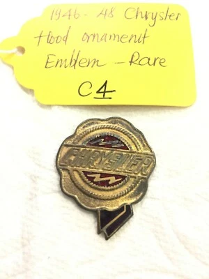 Emblema adorno original usado Chrysler Hood para camión Chevy 1946-48 #C4 Foto 1 de 2