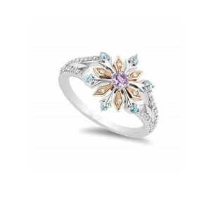 0.44Ct Multi Color Round Stone Engagement Wedding Ring In 925 Sterling Silver - Picture 1 of 3