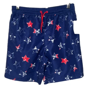 Tommy Bahama Boys Swim Trunks Stars Red White Blue (13/14) X-Large NEW - Picture 1 of 8