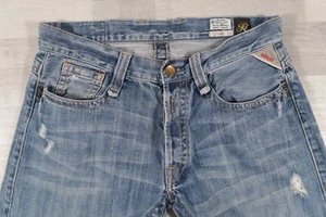 Pantalones de mezclilla para hombre Replay DOC MV950A desgastados pierna recta azules W30 W31 L29 - Imagen 1 de 17