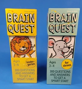 Brain Quest 300 Q&A's 3 Jahre & Neu von Workman Kartenspiel 4. Auflage 2 Kindergarten - Bild 1 von 9