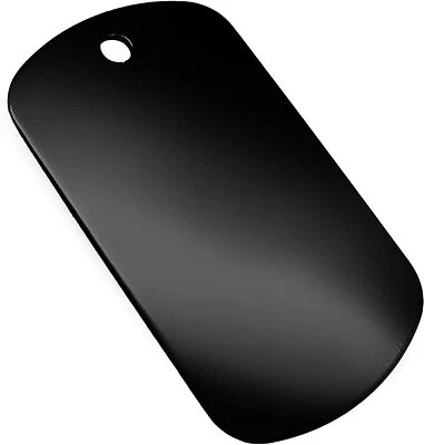 A granel - Etiquetas de perro militares GI de aluminio anodizado negro para grabado/artesanía láser Foto 1 de 4