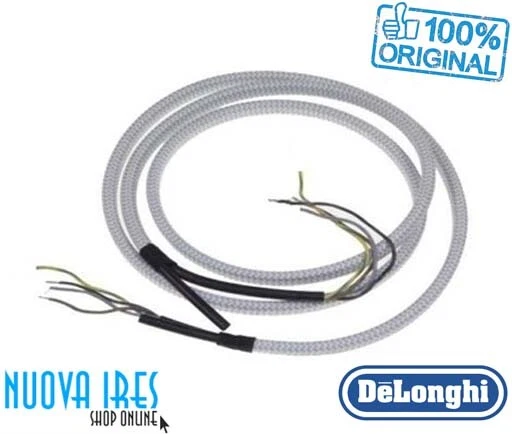CAVO+TUBO VAPORE TELATO PER FERRO DA STIRO CALDAIA STIRELLA 3 CAVI + TERRA MT 2