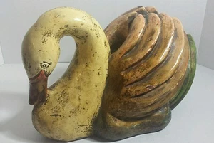 Swan Soft Hues Faux Aged Patina Decor 13"L X 8"H X 7"W - Picture 1 of 5