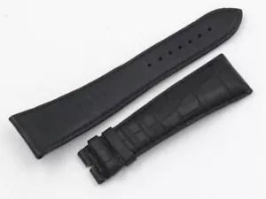 Accessori Omega Watch Cinturino Originale Alligatore Nero Unisex Ansa 24mm - Picture 1 of 5