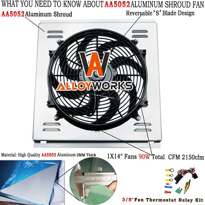 Aluminum Shroud Fan For 1991-1994 Ford Explorer Ranger/ Mazda Bronco Navajo 4.0L Foto 1 de 4