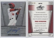 2011 Leaf Metal Draft Silver Prismatic /99 Travis Witherspoon #AU-TW1 Auto