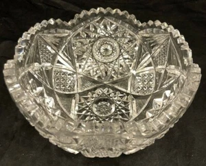 Fabulous American Brilliant ABP Heavy Intricate Cut Glass Bowl - Picture 1 of 8