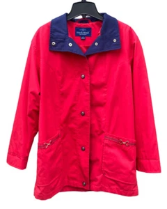 Mackintosh New England Rain Jacket Windbreaker Fully Lined Red Women Sz SMALL - Picture 1 of 15
