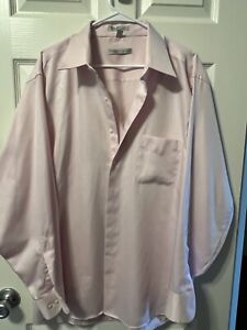 Geoffrey Beene Men’s Sateen Long Sleeve Dress Shirt Sz XXL 18 34-35 Wrinkle Free