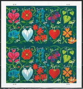 Panel de 20 estampillas Forever Scott # 4531-4540 (MNH) de Garden of Love de Estados Unidos como nuevas - Imagen 1 de 1