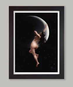 Moon Nymph by Luis Ricardo Falero Framed Art Print Wall Art Poster Print - Picture 1 of 13
