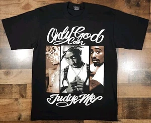 Vintage Tupac Shirt Mens Large Only God Can Judge Me Graphic Rap Tee Made In USA - Picture 1 of 16