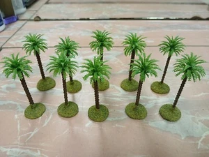 10 based Landscape Small Model Palm Tree wargaming scenery terrain 2.5" - Picture 1 of 3