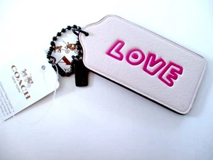 NWT Coach Keith Haring LOVE Large XL Hangtag Key Chain Fob Bag Charm - Picture 1 of 2