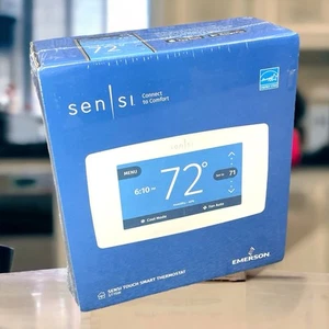 Emerson Sensi Touch Wi-Fi Smart Thermostat ST75W Color Touchscreen White - Picture 1 of 8