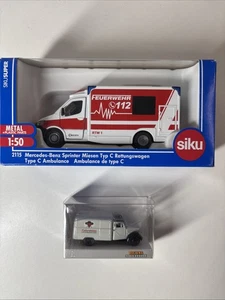 SIKU 2115 Sprinter Feuerwehr RTW + Brekina Lackierbetrieb Modellauto | OVP - Bild 1 von 7