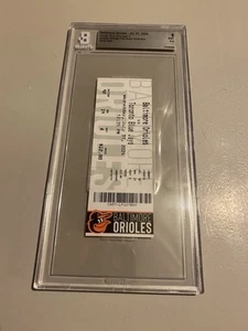 Boleto de recursos humanos Orioles Jackson Holliday primera carrera 7-31-24 Beckett calificado como nuevo 9! - Imagen 1 de 2