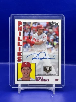 2019 Topps Rhys Hoskins Auto 150th Anniversary /150 Brewers - Image 1 of 2