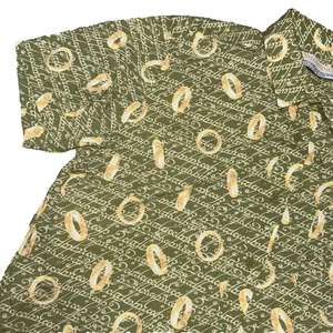 Camisa El Señor de los Anillos Para Hombre Grande Verde Un Anillo Abotonada Guión Gráfico Camiseta - Imagen 1 de 9