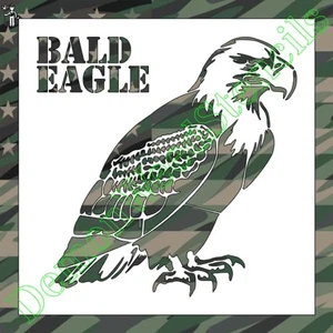 Plastic Stencil - Bald Eagle (MB134) (9", 10", 11" or 12") - Picture 1 of 3