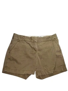J. Crew Weathered Classic Twill Broken In Chino Shorts City Fit Size 10 Khaki - Picture 1 of 11