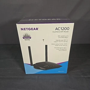 Netgear AC1200 Dual Band WiFi Router - czarny model R6120 NOWY ZAPIECZĘTOWANY - Zdjęcie 1 z 5