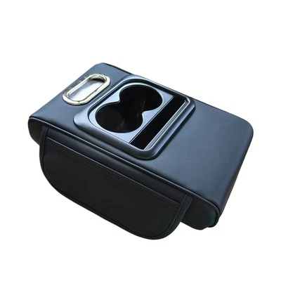 Tampa de Console Central de Couro para Carro Suporte de Copo Caixa Tapete de Apoio de Braço Tampa do Organizador de Carro - Imagem 1 de 4