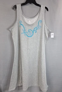 Disney Parks XL Sommerkleid Strandkleid grau mit blauen Details 100% Baumwolle NEU Neu mit Etikett - Bild 1 von 11