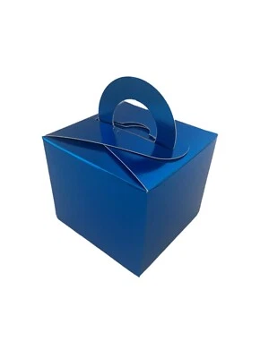 100 CAJAS DE PESO GLOBO AZUL METÁLICO, NAVIDAD, FAVORES DE BODA, CUMPLEAÑOS, FIESTA Foto 1 de 3