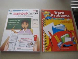 Ready-to-Go Lessons Grade 5 by The Mailbox & Word Problems Grade 5, LN - Picture 1 of 14