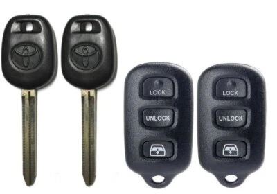 2 Toyota 4Runner 03-09 44D DOT Transponder Chip Key + HYQ12BBX Remote A++ - Image 1 of 4
