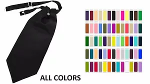 Herren Satin Krawatte viktorianisch Dickens formell Ascot TUXXMAN alle Farben neu - Bild 1 von 21