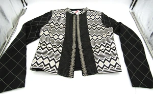 OoberSwank schwarze Langarmjacke mit Perlen Medium - Bild 1 von 7