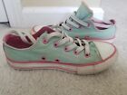 Converse All Star Double Tongue Shoes Kids Size 1 Aqua Blue Pink Orange Sneakers