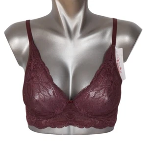 Triumph Amourette Charm N03 Biustonosz damski bez fiszbin 7572/FJ czerwonobrązowy szlachetna koronka NOWY - Zdjęcie 1 z 2