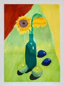 Alice Suchyan Original 12"x16" Stillleben Gouache Gemälde Kunst Ալիս Սուչյան - Bild 1 von 5